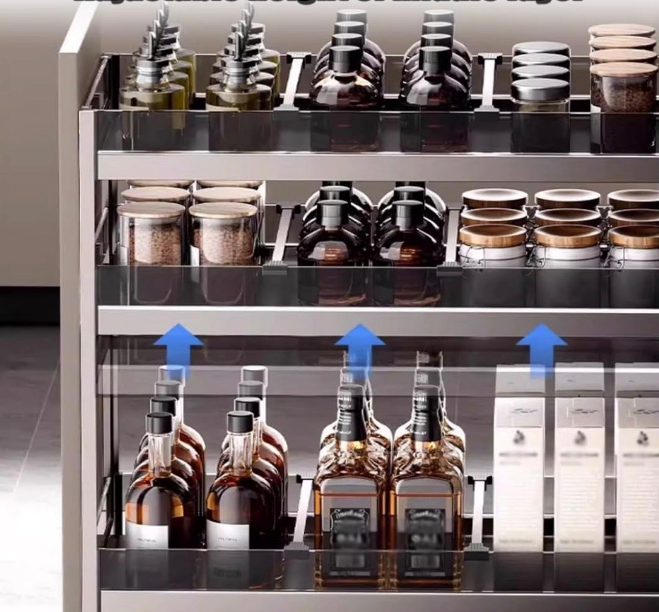 Cabinet storage with smart pull out design