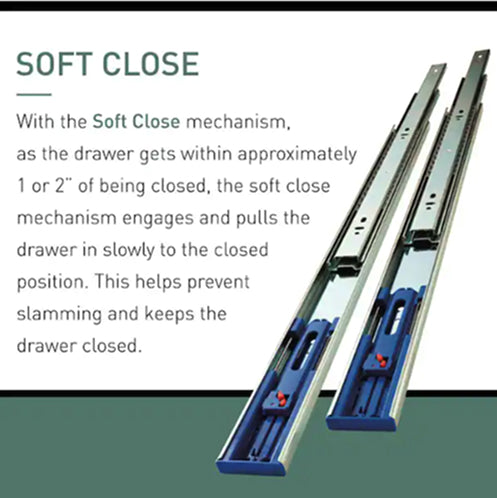 Side Mount Soft-Close Full Extension Drawer Slide (box of 20)